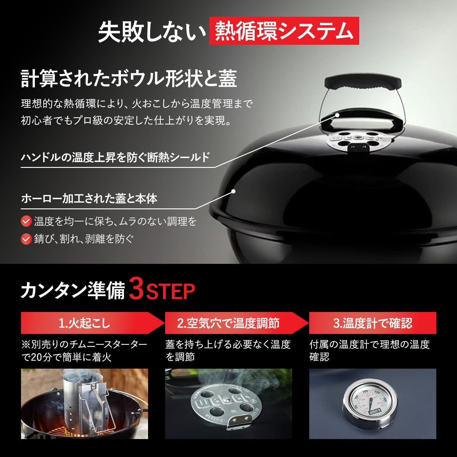 Amazon | Weber(ウェーバー) バーベキュー コンロ 直径57cm オリジナル
